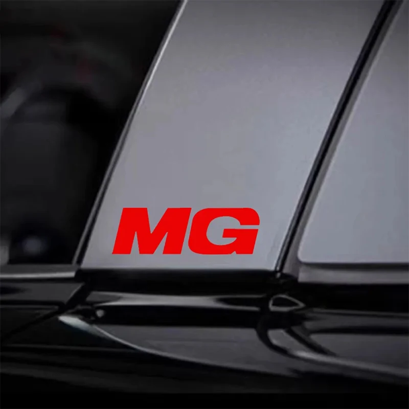 Glossy MG Logo Car B Pillar Stickers Exterior Decorative Decals Fit MG ZS HS MG3 MG4 MG5 MG6 MG7 GT GS