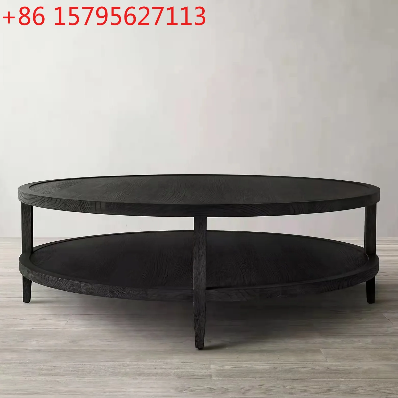 

Сельский круглый журнальный столик из цельного дерева, журнальный столик в стиле ретро для старой маленькой квартиры, гостиной, европейский стиль