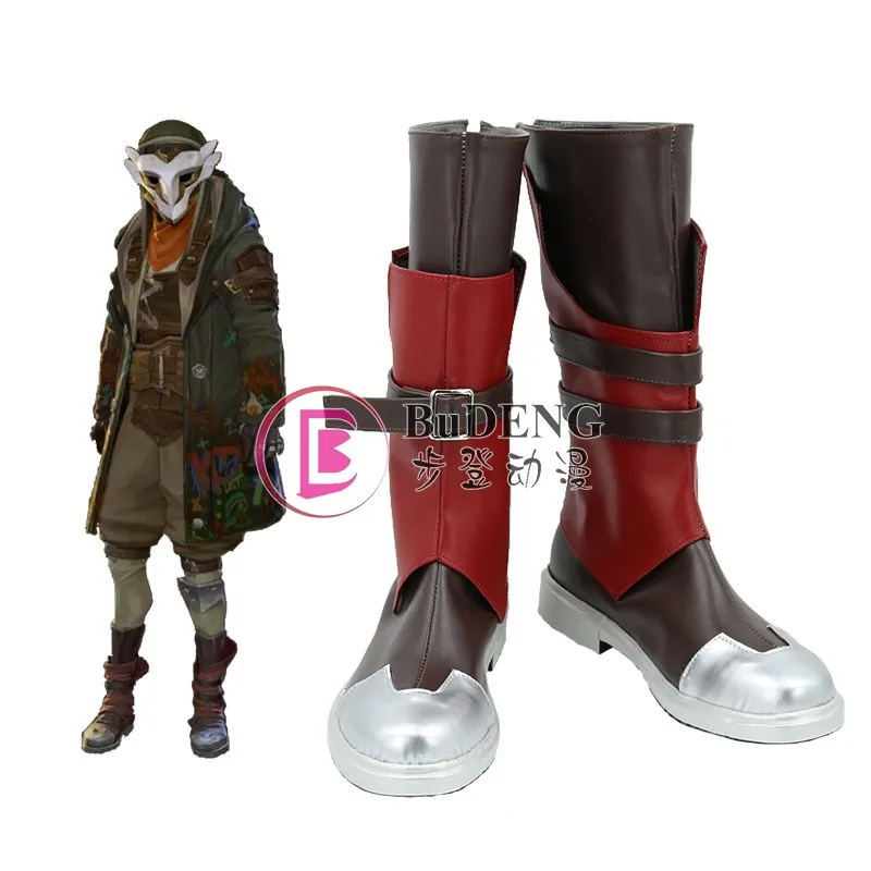 Anime LOL Arcane Ekko Cosplay Shoes Boots Zaun Ekko Cosplay Shoes  For Hallowmas Christmas Adult Women Props Custom Made