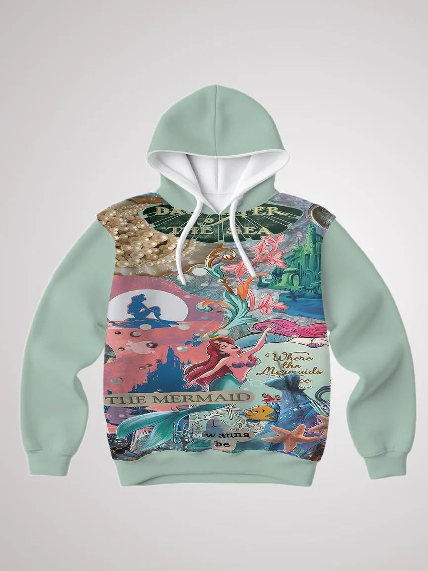 25/26 Otoño/Invierno Sudadera con capucha Punto de dibujos animados Pato Donald Mickey Mouse Elementos de Disney Sudadera con capucha Tops para adultos y niños Mismo estilo