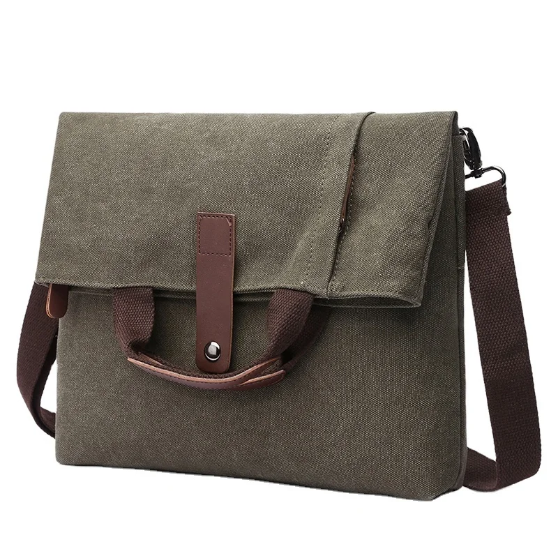 

Men Messenger Bag Laptop Shoulder Handbags Canvas Briefcase Anti Theft Vintage Satchel College Bookbag Retro Crossbody