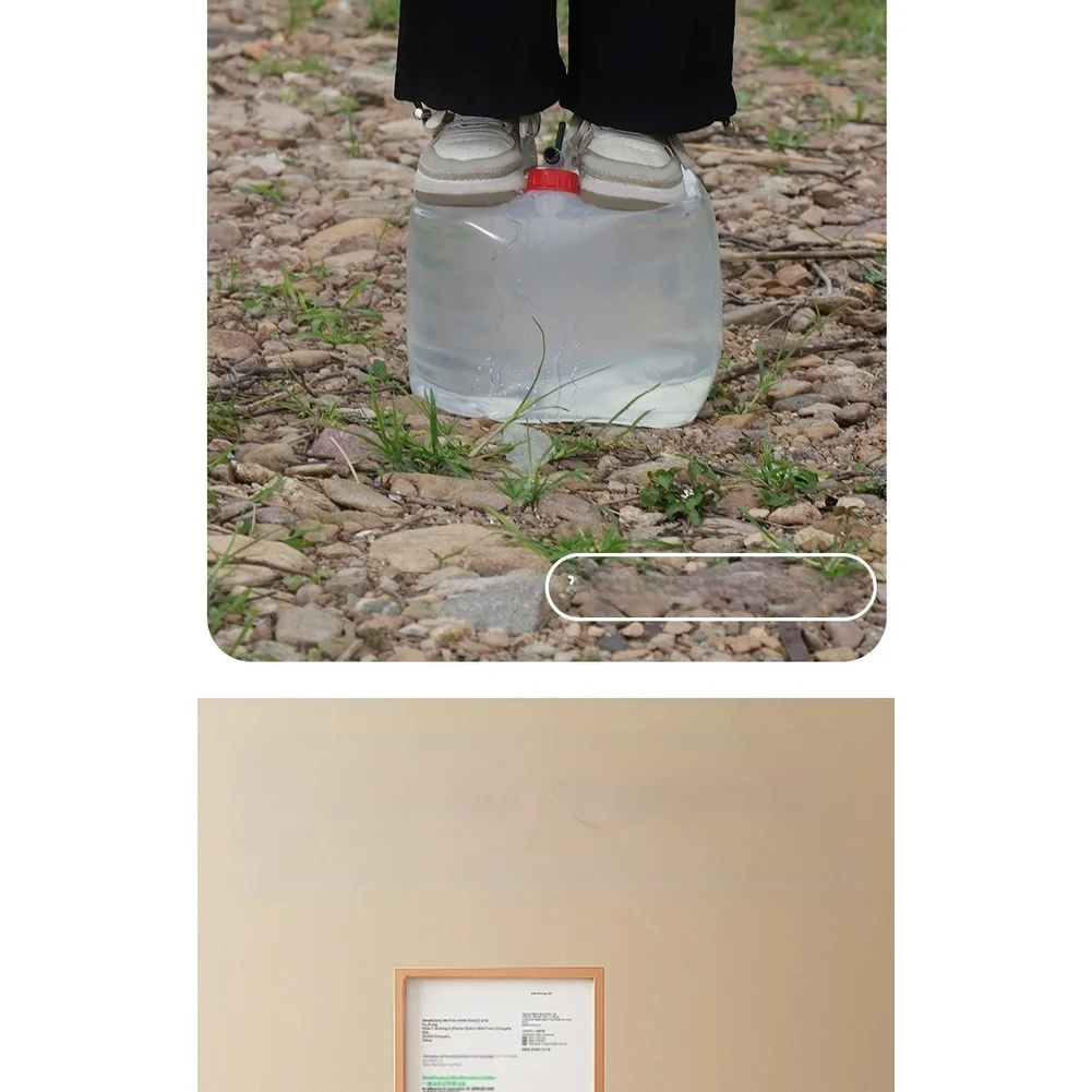 For Camping And Hiking Transparent Foldable Water Bag Outdoor Water Storage Leak-proof Sealed Built-in Silicone Gasket