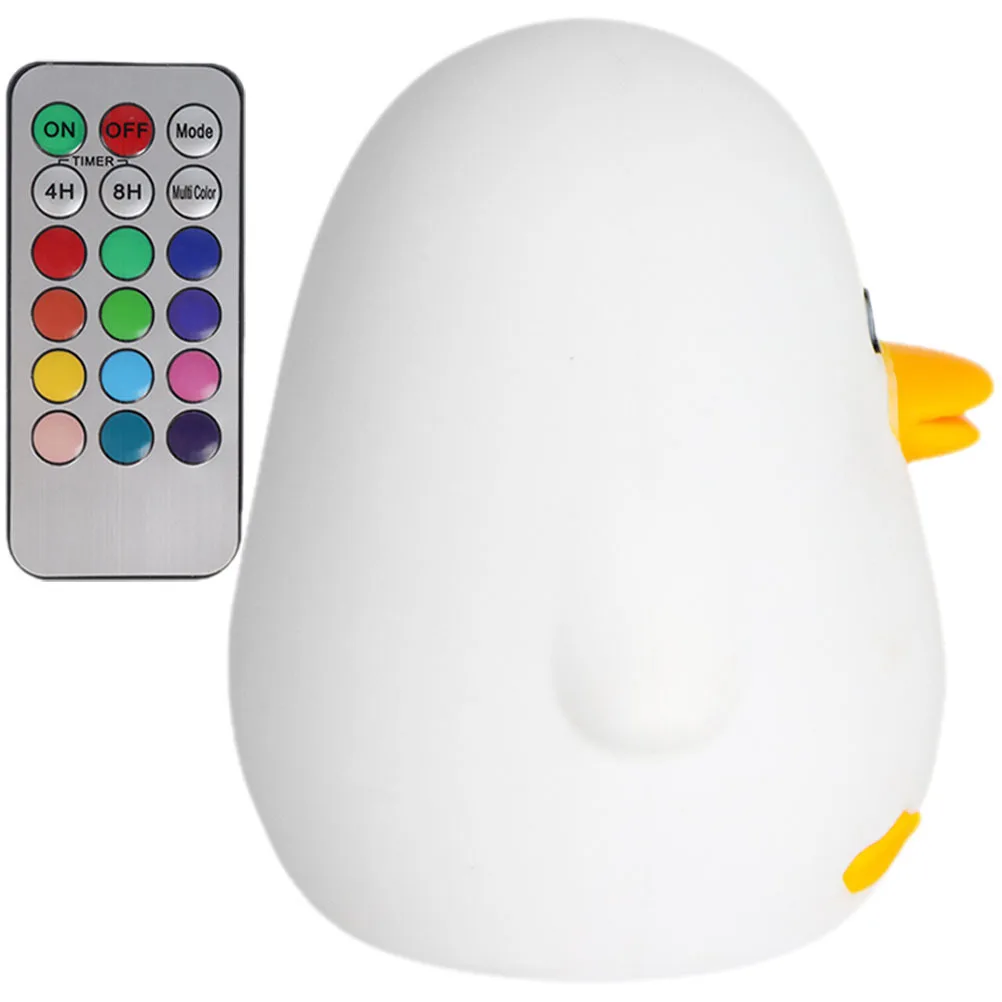 

Duck Night Light for Kids Room Decor Small Lamp Remote Control Safe Silicone Cartoon Animal Gift Lamp Night Light