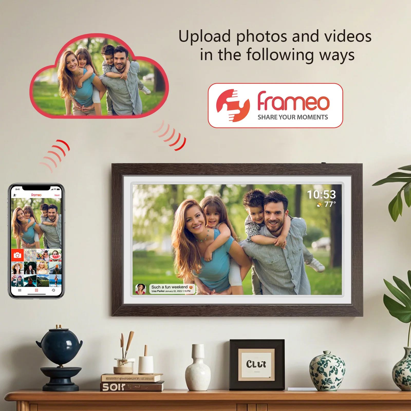 21,5-inch WiFi digitale fotoli - Digital Photo Frame Wifi recensie en prijs