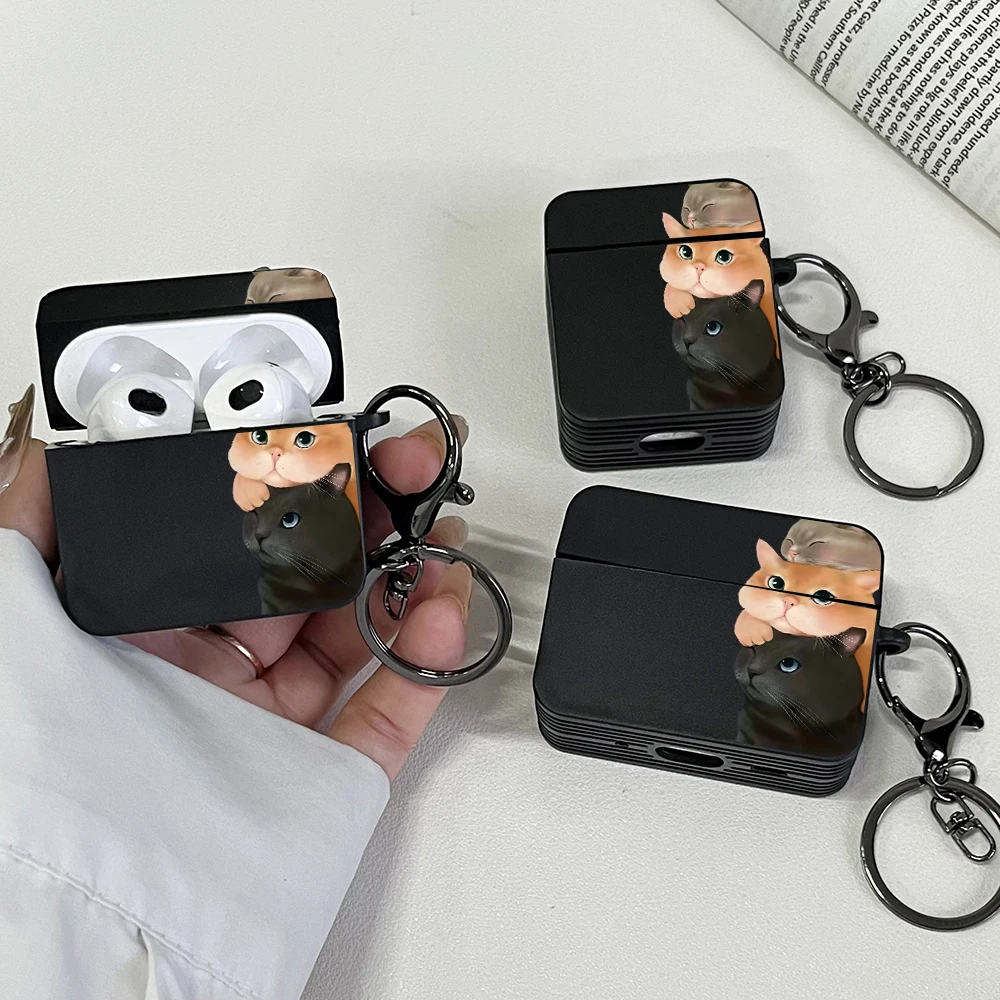 

Cute Cartoon Cat Pattern Earphone Cases for AirPods Pro 3/Pro 2/Pro Headphones Cover Protective Case For AirPods 4/3/1/2 Covers