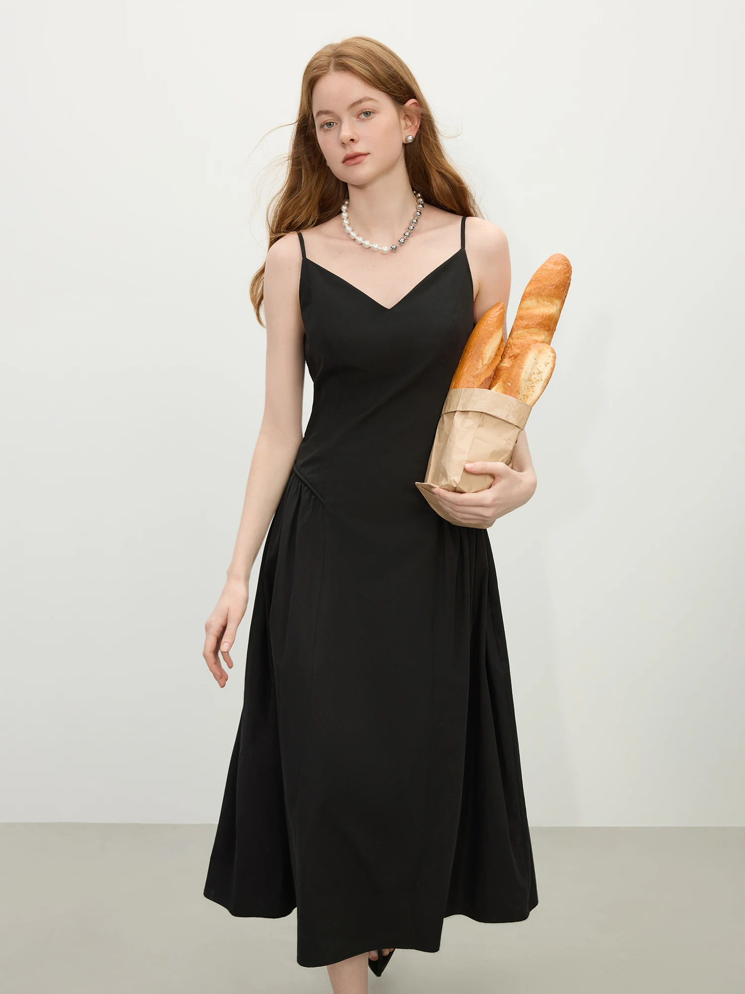 FSLE4 ColorsWomen Spring Strappy Dress 100% Cotton Temperament Simple  A-LINE Dresses 2025 Spring White Dress 25FS11073 - AliExpress 200000345