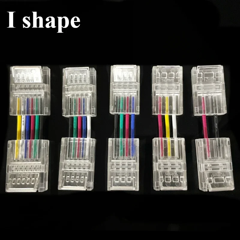 ขั้วต่อสายไฟแบบเร็วสำหรับแถบไฟ LED ขนาด 8 มม. 10 มม. 2 ขา 3 ขา 4 ขา 5 ขา 6 ขา 12 มม. ระดับการป้องกัน IP20 IP65 สำหรับเชื่อมต่อแถบหรือสายไฟ