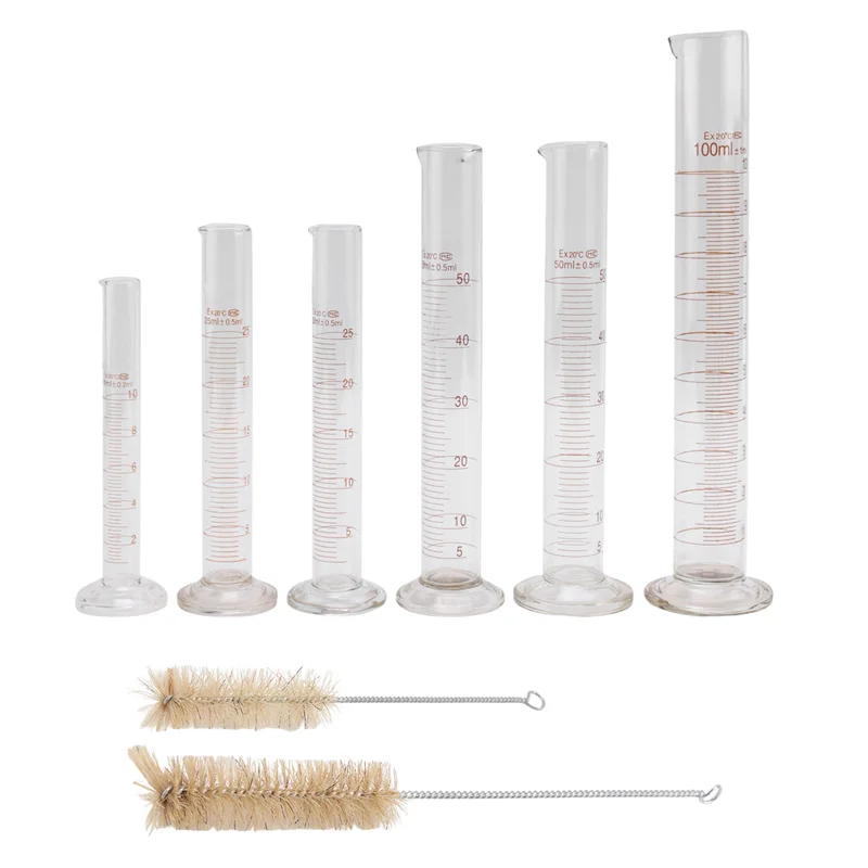 

JIULIN Thick Glass Graduated Measuring Cylinder Set Glass With Two Brushes