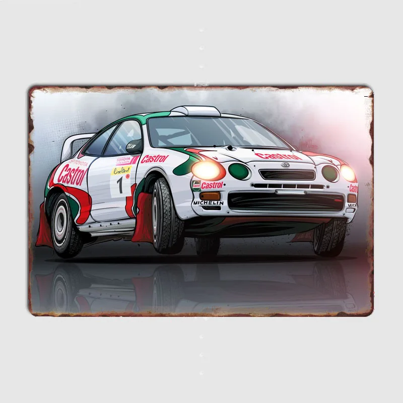 World Rally Championship Celica GTFour ST205 Posters Metal Plaque Poster Home Decorations Classic Tin Sign Room Decor Wall