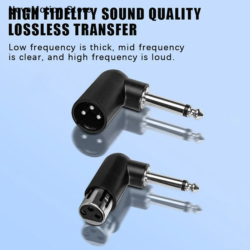 [NM]XLR To 6.35mm Audio Adapter Right Angle Plug Professional Converter For Wireless Microphone Guitar Mixer Sound System Use