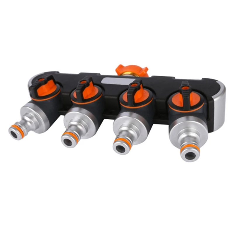 4 Way Tap Connectors For Garden Hose Pipe Splitter Plastic Drip Irrigation Water Connector Irrigation Wash Car Tools