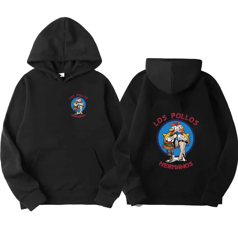 Breaking Bad Sudadera con capucha Los Pollos Hermanos Chicken Brothers estampado chándal hombres mujeres moda Otoño Invierno polar sudadera suelta