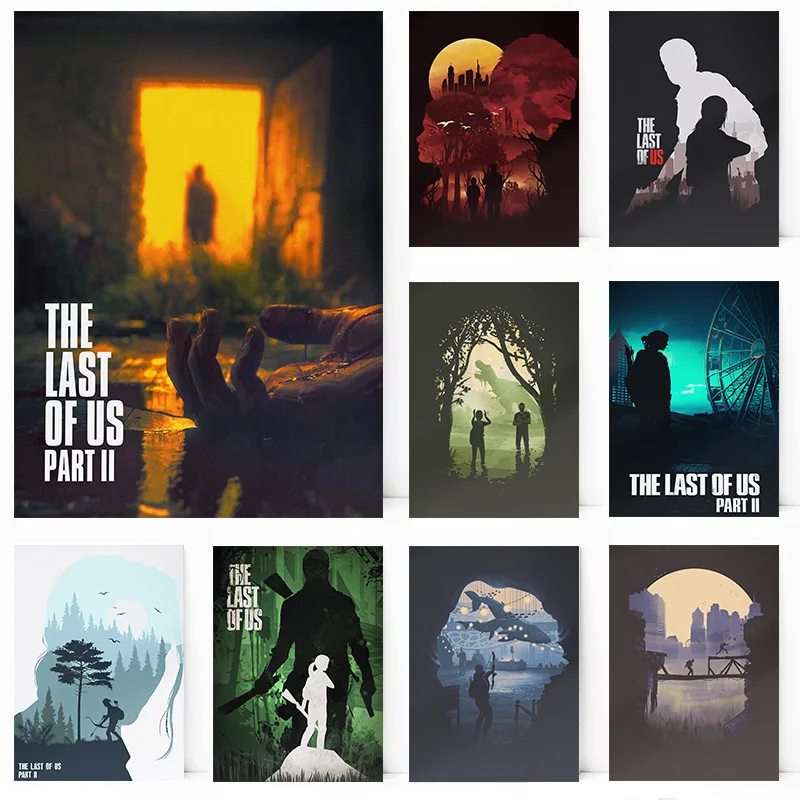 Classic The Last of Us Video Game Series TV Show Ellie & Joel Poster Print Wall Art Pictures Canvas Painting Room Home Decor