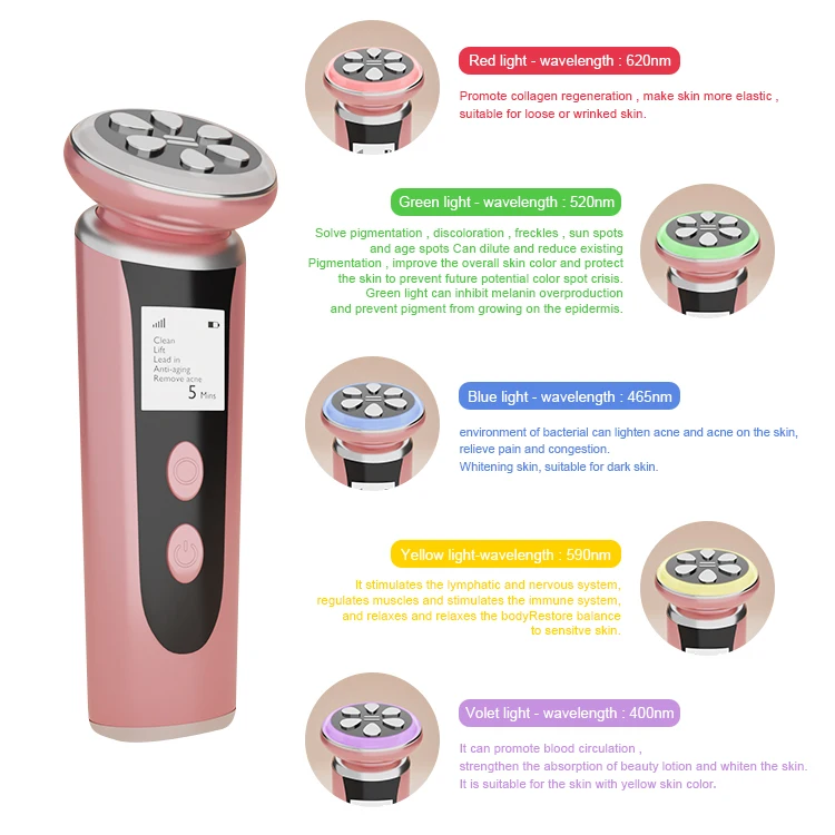 Instrumento de beleza profissional para cuidados com a pele facial, Rf Microder, apertando produtos do cuidado, levantar EMS levantamento, uso doméstico