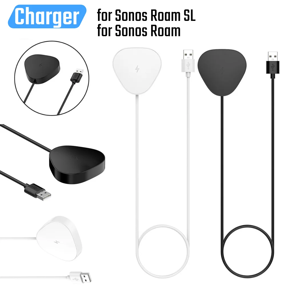 شاحن لاسلكي شاحن شفط مغناطيسي 1000 مللي أمبير قاعدة شحن سريعة قاعدة شحن لسماعات Sonos Roam SL/Sonos Roam