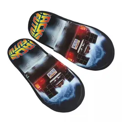 Custom Back To The Future Comfort Scuff Memory Foam Slippers Women American Science Fiction Hotel House Shoes
