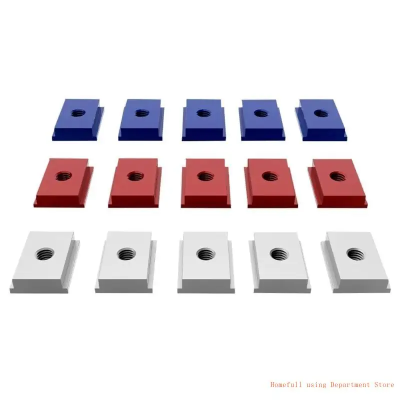 

10Pcs T-Track Slider Aluminum 8 T Slot Nut Furniture Nut for Profile Woodworking Tool Slot Fasteners Track Stop