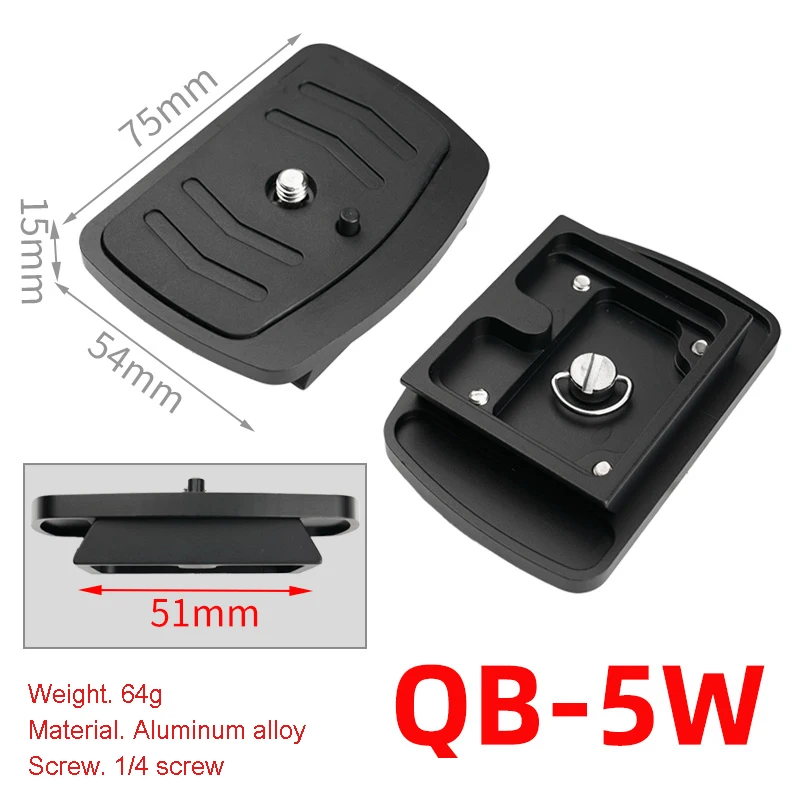 Metal Quick release plate for Velbon qb-5w V7000 V9000 CX999B Nikon CX560 Tripod or S-5000 5000