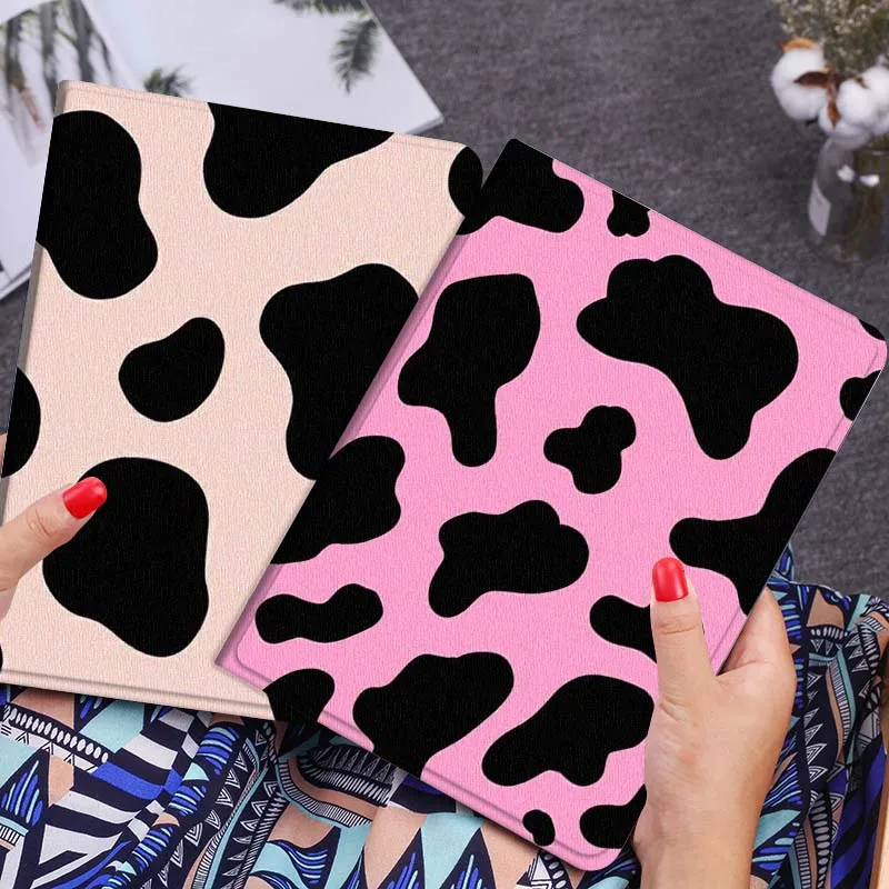 

Pink Cow Print Cartoon Tablet Case For Lenovo Xiaoxin Legion Pad Tab Pro GT Y700 Gen4 2 11 P11 M10 K10 3rd Plus Gen Gift
