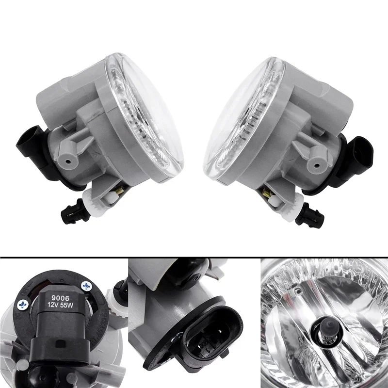 1 Pair Clean Lens Fog Lights Running Daytime Driving Lamp With Halogen Bulb Accessories For Toyota Highlander Echo Prius 04-07