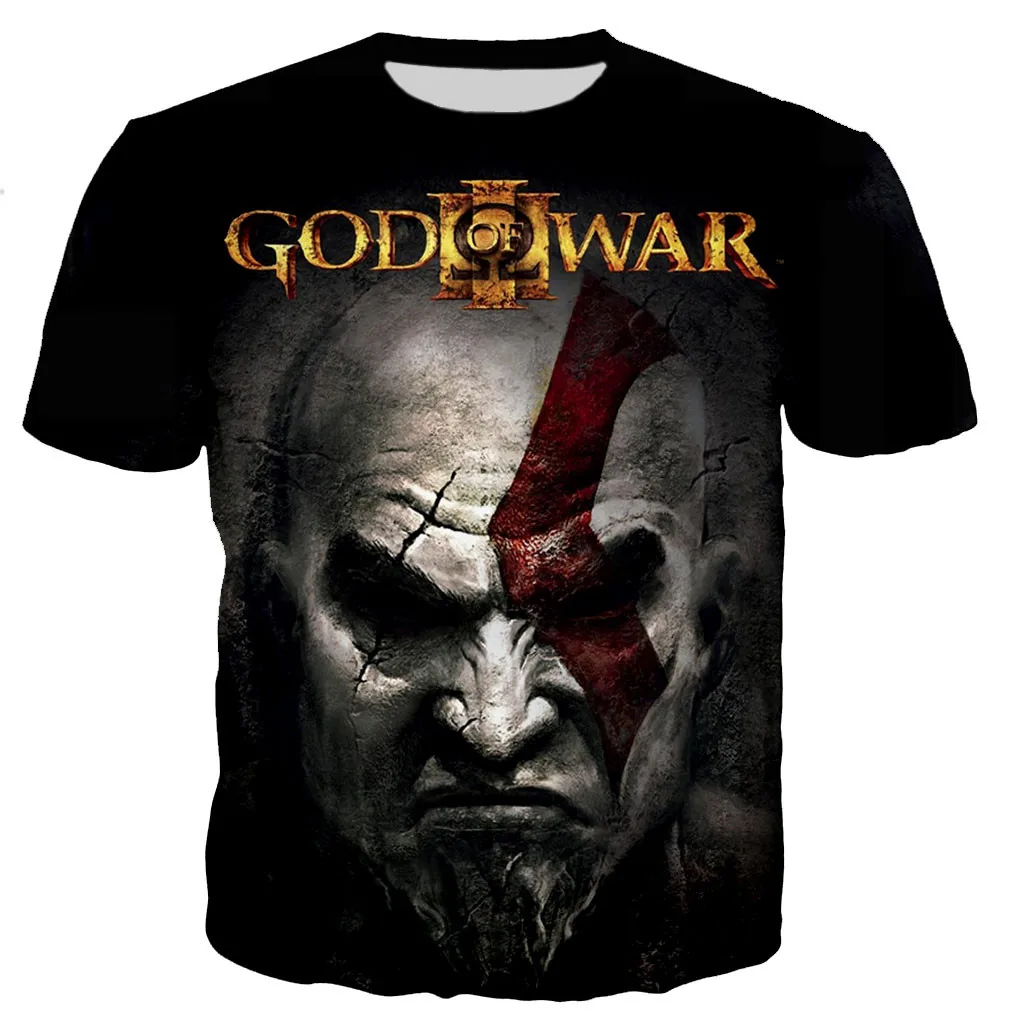 Oversized T shirt God Of War 3d Print T-shirts Men Fashion T-shirt Kids Hip Hop Tee Top Men\'s T-shirt Game Short Sleeve Boys Tee