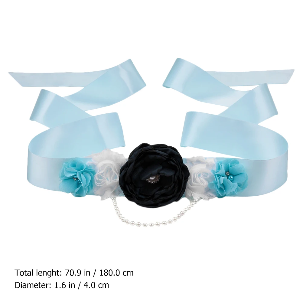 

Pearl Decorative Bridal Bridesmaid Wedding Dress Bridesmaid Wedding Belt Elegant Rhinestone Waistb Flower Cloth Accessories