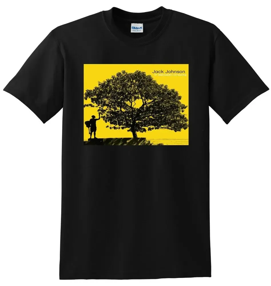 JACK JOHNSON T SHIRT in between dreams vinyl cd cover SMALL MEDIUM LARGE XLHigh Quality 100%Cotton Short Sleeve