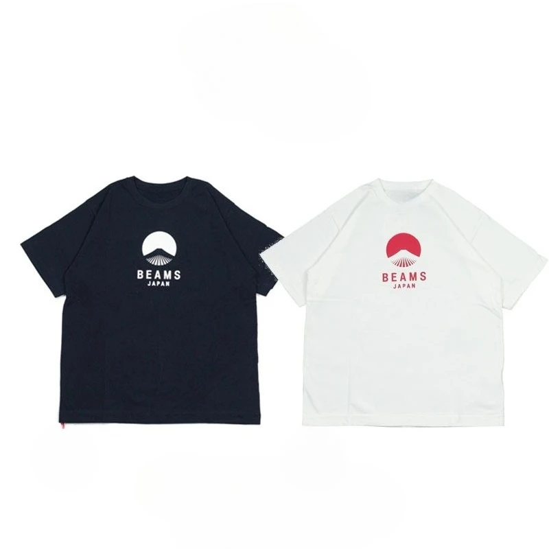 

Новая летняя высококачественная модная мужская и женская одинаковая футболка из чистого хлопка с принтом Mount Fuji, топ с короткими рукавами