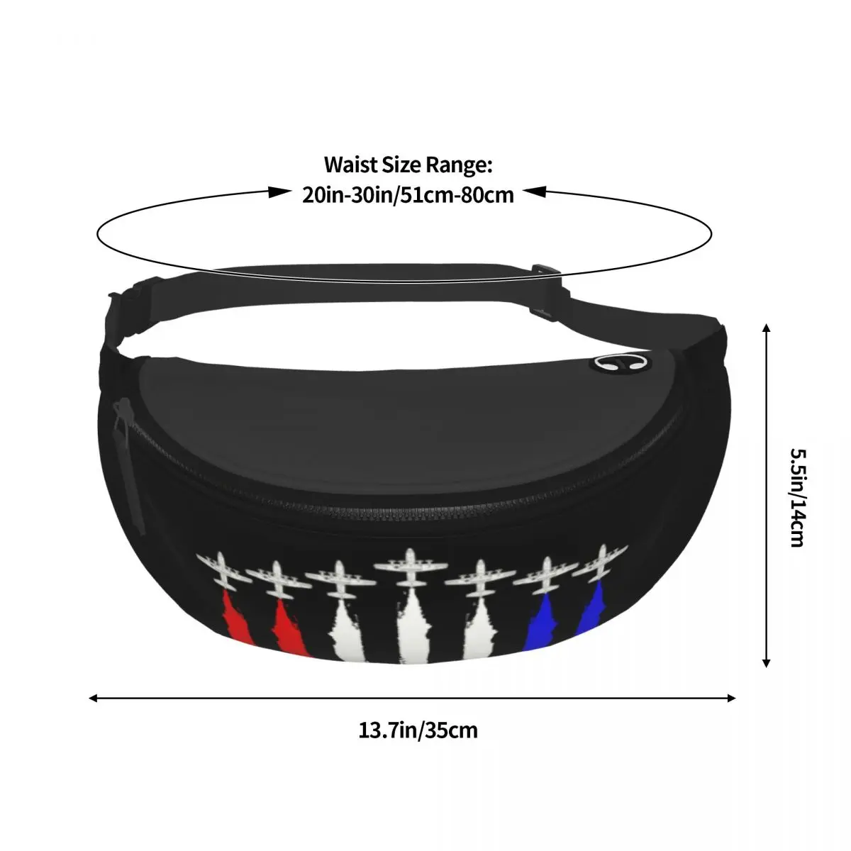 Hercules Gunship Military Aircraft Fanny Pack Men Women Custom Crossbody Waist Bag for Traveling Phone Money Pouch