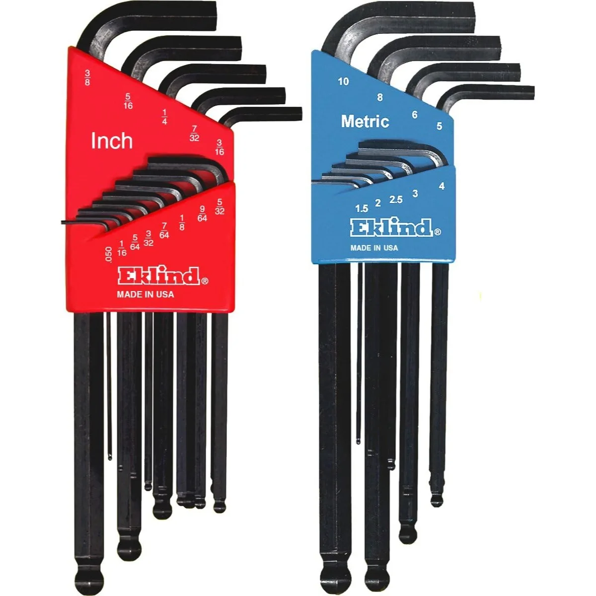 

Ball-Hex L-Key Allen Wrench Combo Set Inch/MM 22pc with Color-Coded Holder