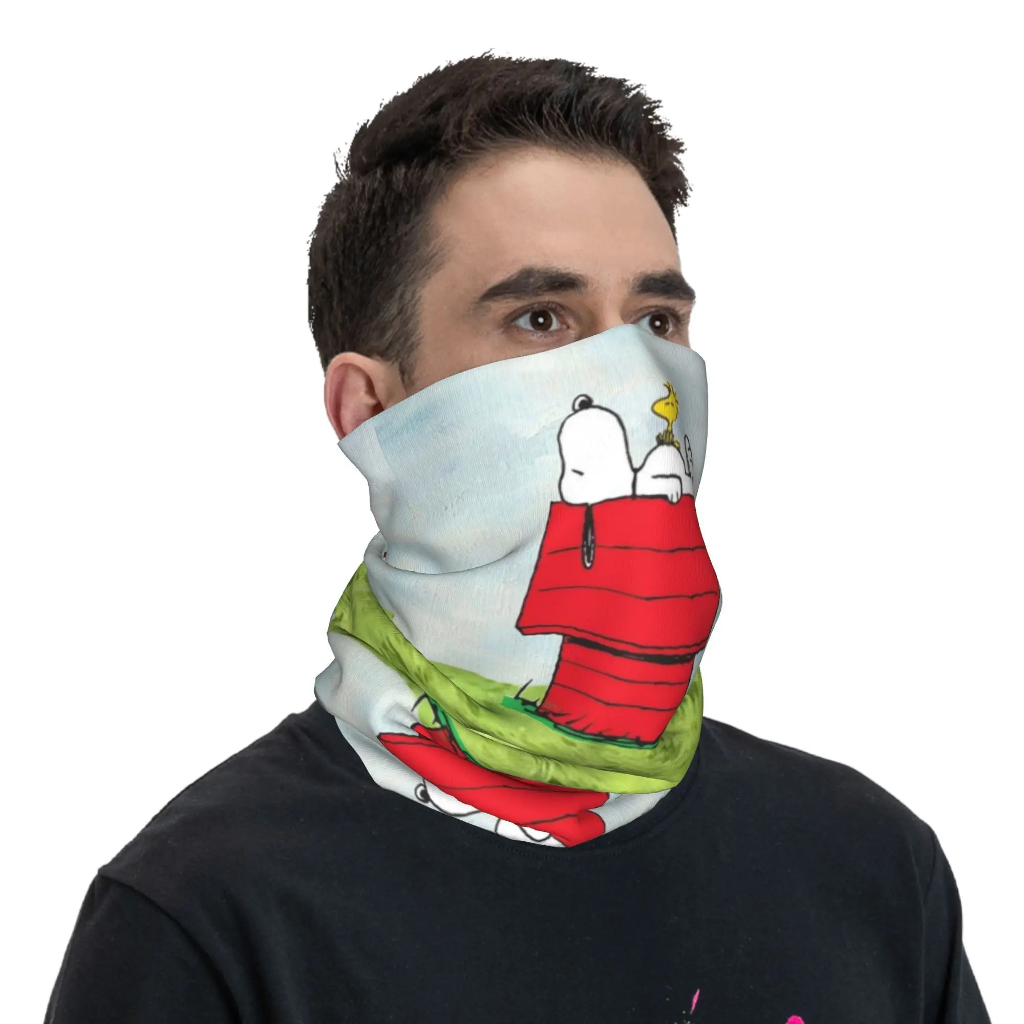 مخصص S-Snoopys باندانا الرقبة الجراب للتزلج الدراجات الرجال النساء التفاف وشاح لطيف الكرتون بالاكلافا دفئا