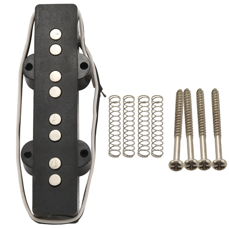 Práctico pastilla de puente silencioso de tipo abierto para bajo eléctrico profesional para bajo de Jazz de 4 cuerdas estilo Jb, negro 92x18,3 Mm