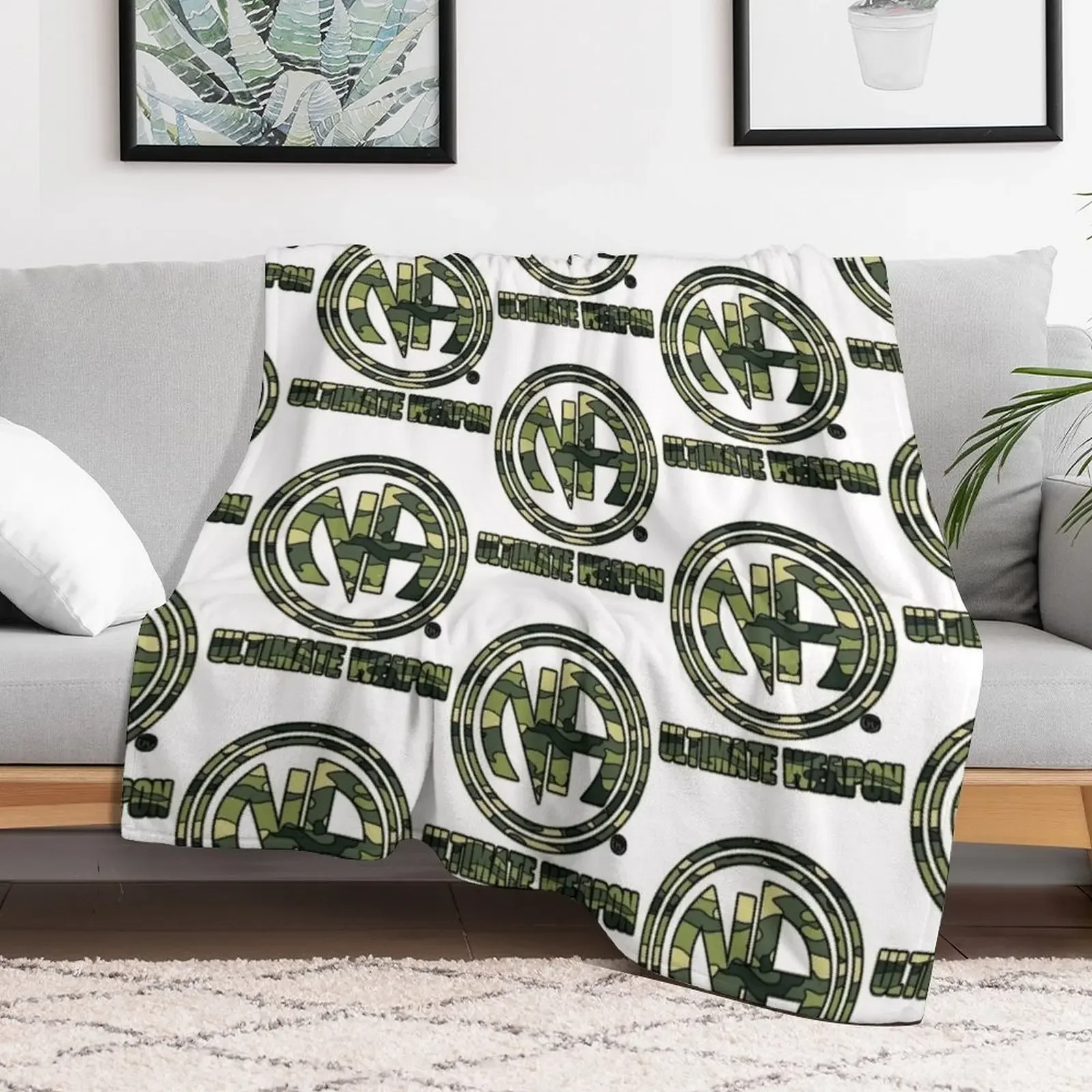 Narcotics Anonymous Gifts 12 Steps Camo Ultimate Weapon Throw Blanket Hairy for winter Flannel Fabric Furrys Blankets