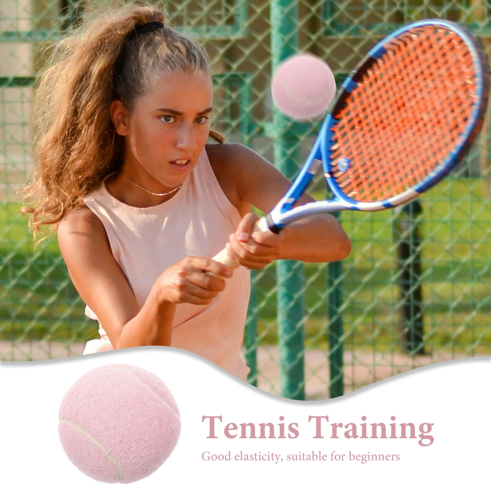 Juguetes de tenis, entrenamiento de goma juguetón para práctica de jugador y niña