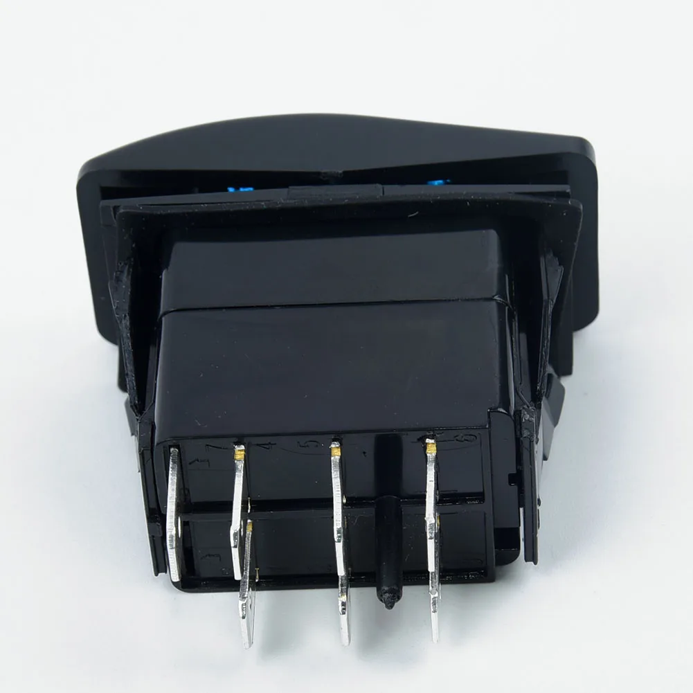 

7 Terminal DPDT Rocker Switch with ON-OFF-ON Function and Built-in Dual LED Indicators for 12V 24V Applications