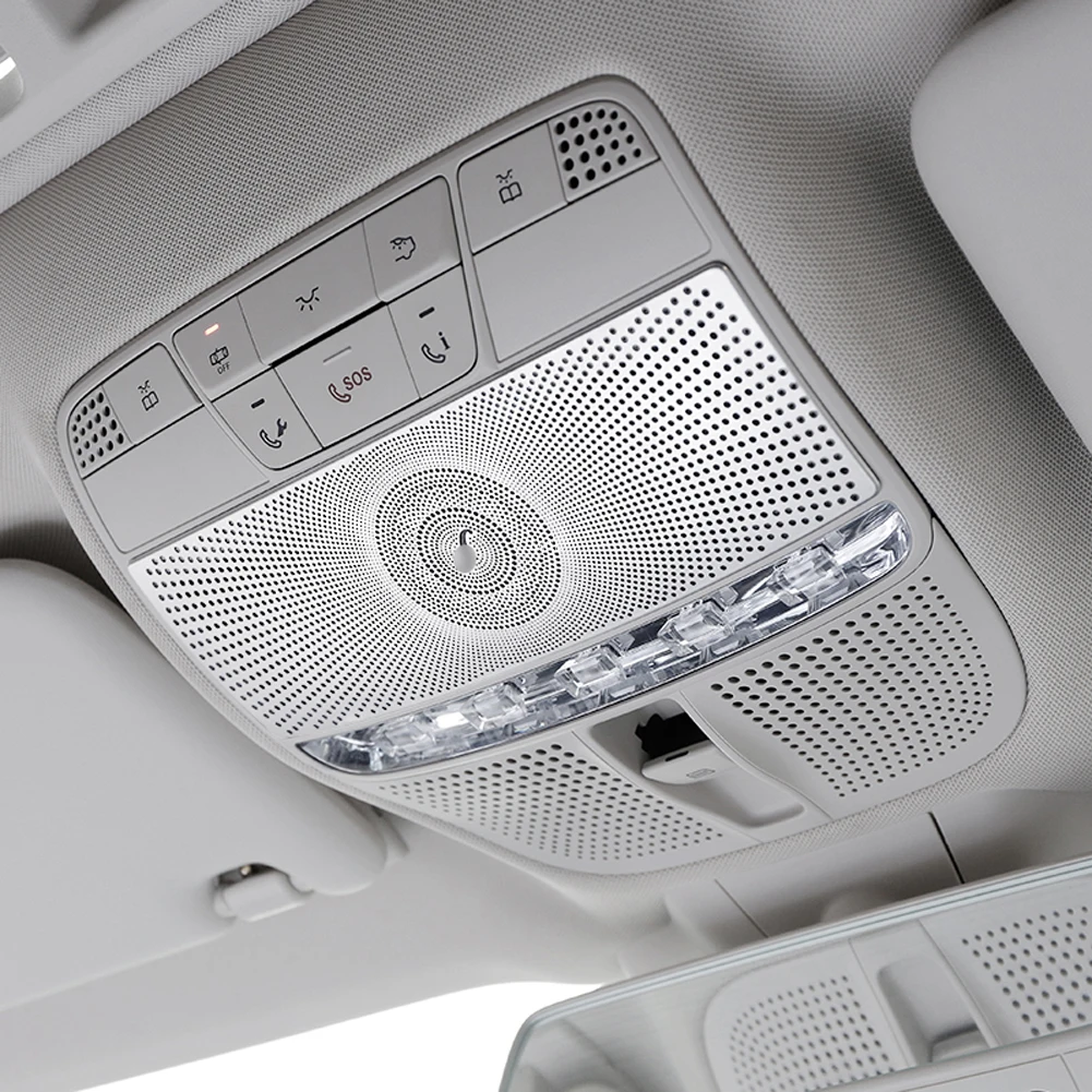 For Mercedes Benz E Class W213 2016-2023 304 Stainless Steel Car Accessories Roof Reading Lamp Light Cover Trim Decoration Frame