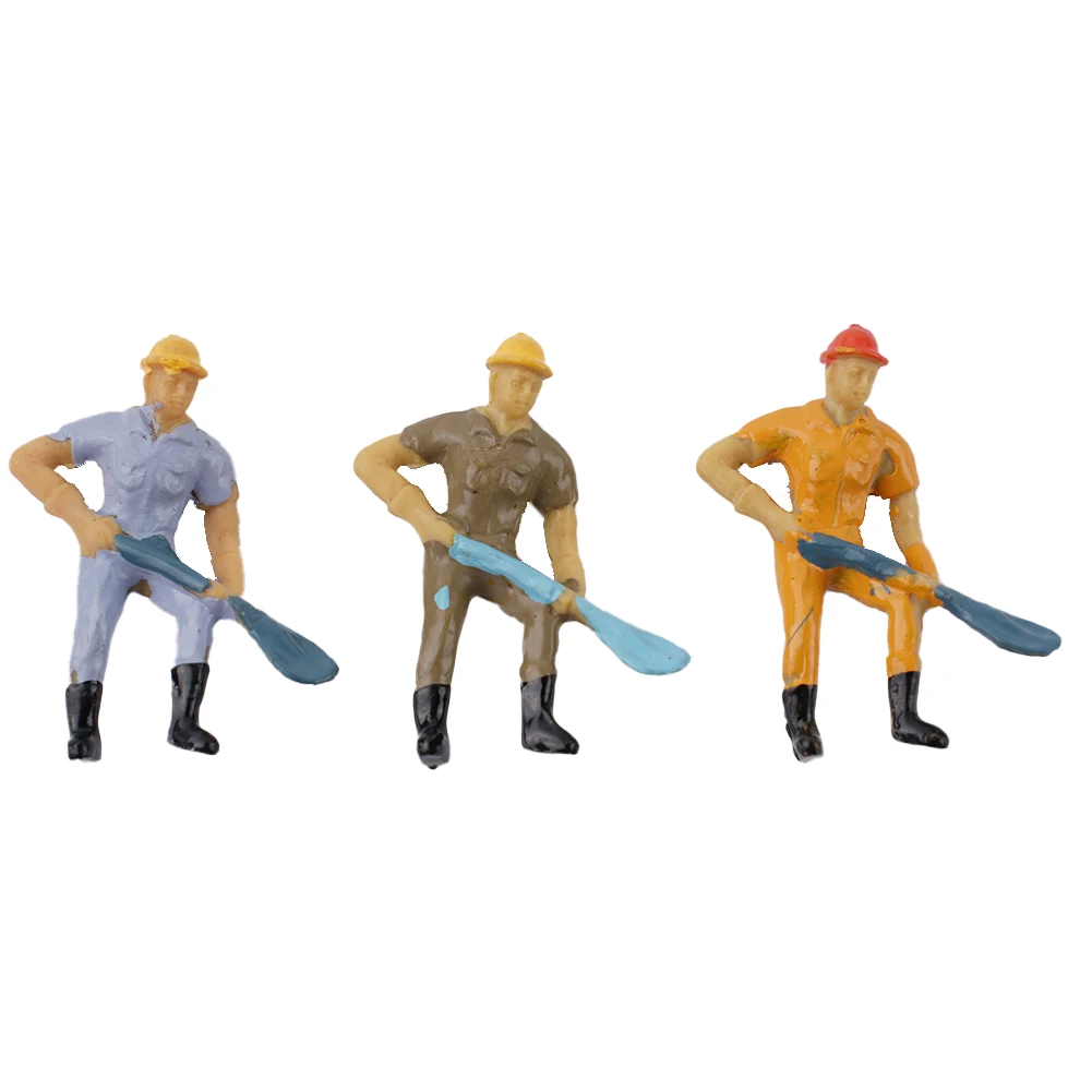 12pcs/lot 1:48 O Scale Model Railway Worker Toys Miniature Figures Architectural Train Landscape People Layout