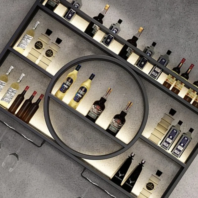 

Display Wine Rack Design Modern Organizer Industrial Vintage Narrow Bartender Organizer Strorage Vitrina Baroque Furniture