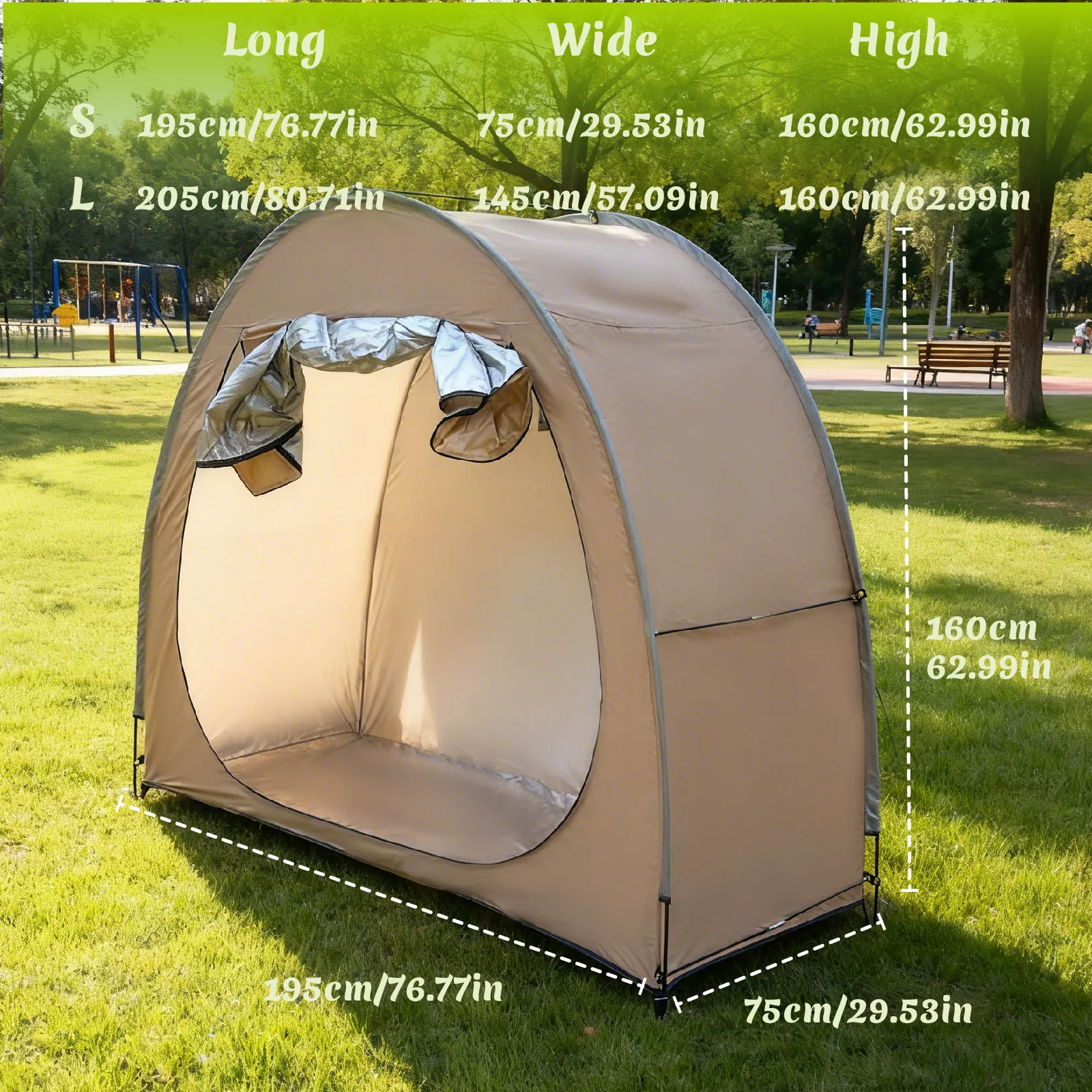 1 Pack Durable Fabric Bike Storage Tent, Foldable Shelter for Home Yard, Garden Patio Bicycle Storage Shed for Cyclists