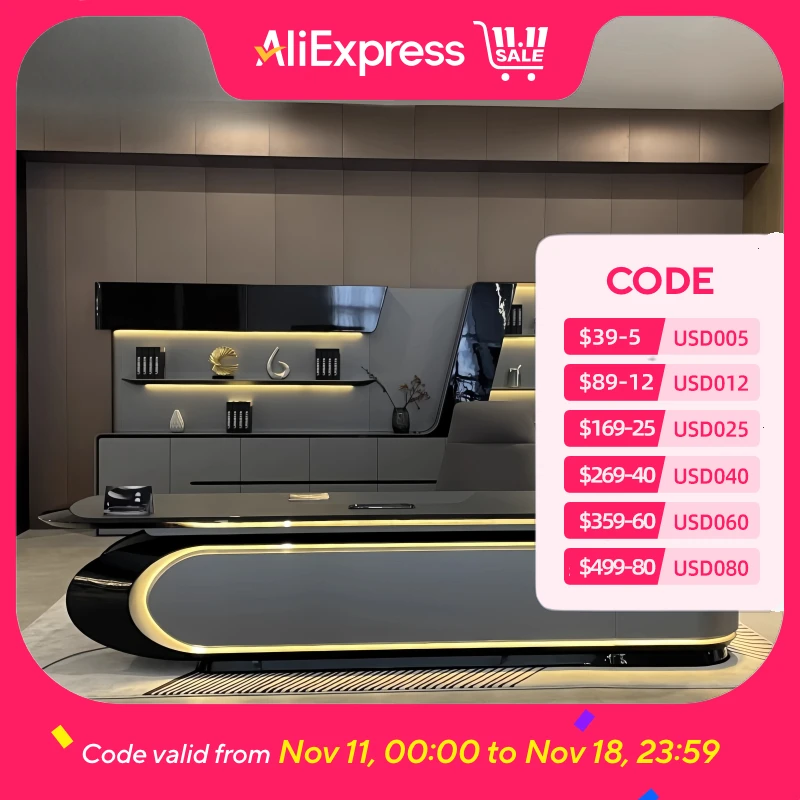 

Large Organiser Computer Desk Lamp Charging Storage Executive L Shaped Office Table Reception Reading Bureau Office Furniture