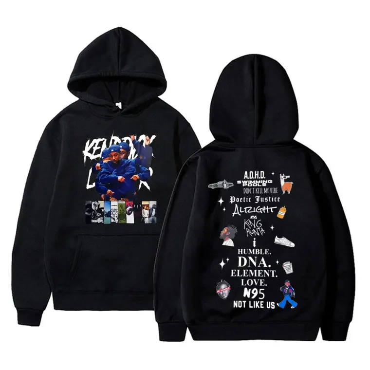 

Rapper Kendrick Lamar Album Graphic Hoodie Men Women Hip Hop Fashion Pop Music Sweatshirts Men's Vintage Oversized Streetwear