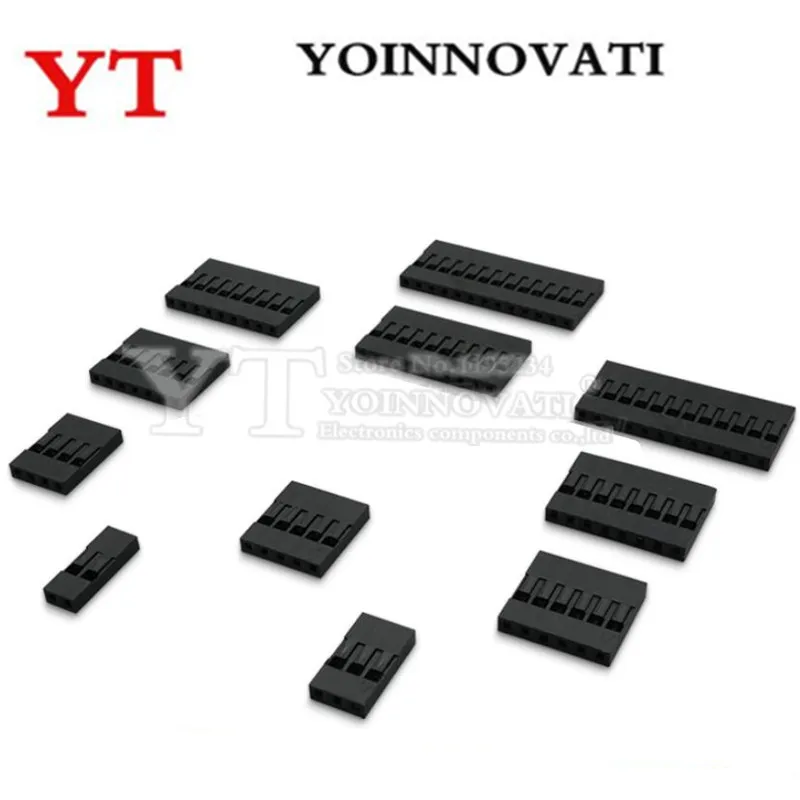 50 sztuk Dupont plastikowa powłoka wtyczka 2.54mm jeden rząd złącze Dupont 1P/2P/3P/4P/5P/6P/7P/8P/9P/10P obudowa