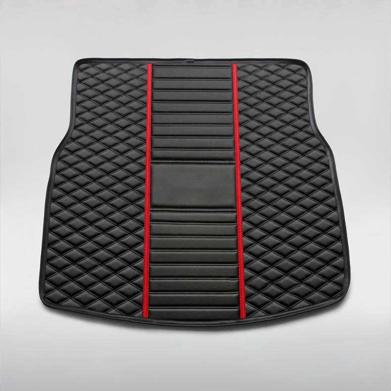 Leather Car Trunk Mats For Hyundai Ioniq 5 Santa Fe Creta Veloster Sonata Custom Auto Interior Accessories Styling Anti-Slip Pad