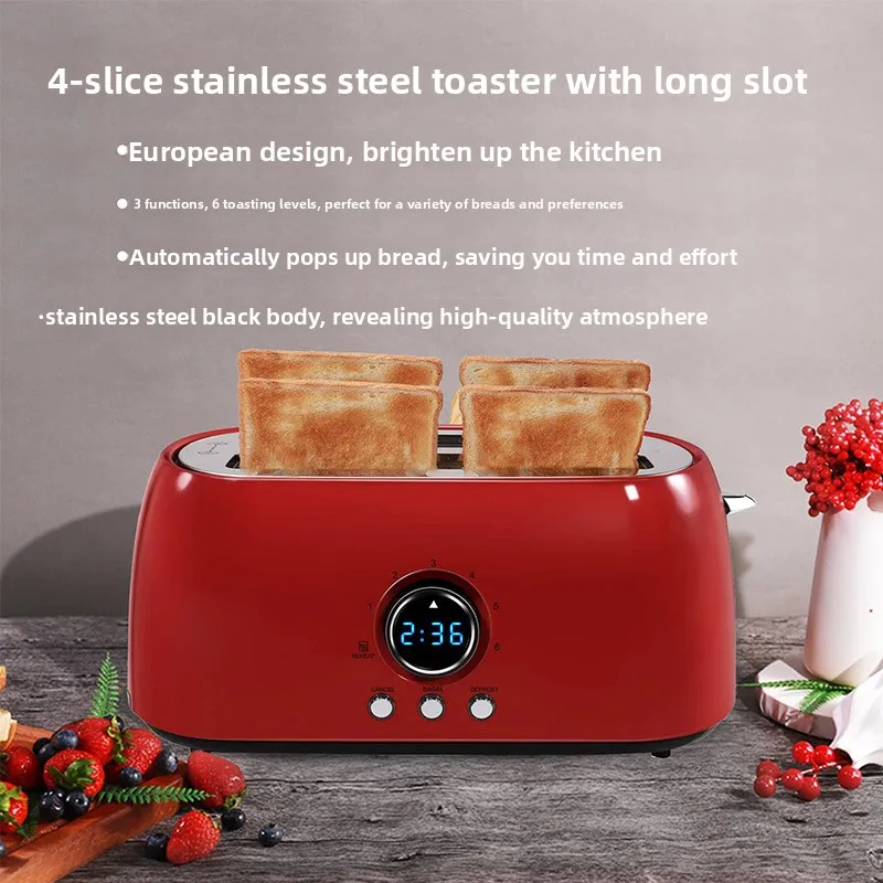Breakfast machine Multifunctional four-in-one European toast Fully automatic household stainless steel spit driver