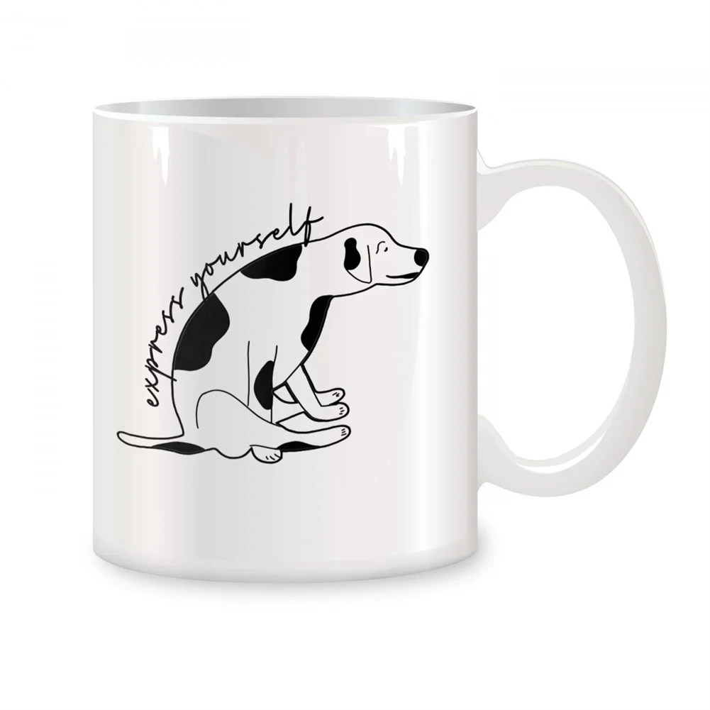 Express Yourself Dog Mugs For Veterinary Medicine Gift Appreciation Birthday Gifts Novelty Coffee Ceramic Cups White 11 oz