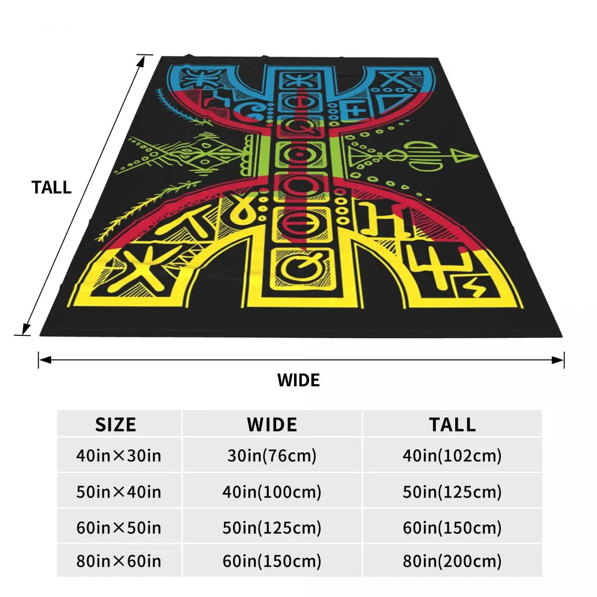 Kabyle Jewelry Amazigh Morocco Blankets Fleece Sofa Throw Blanket Super Soft for Home Bedroom Travel Throws Bedspread Quilt