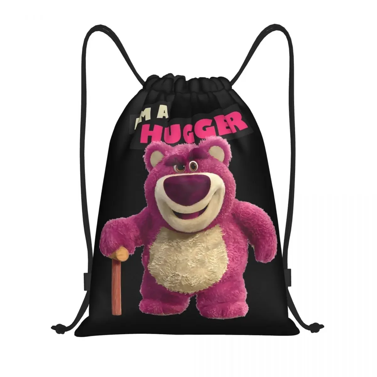 Toy Story Kids Movies Lotso Drawstring Backpack Sports Gym Bag String Sackpack for Yoga