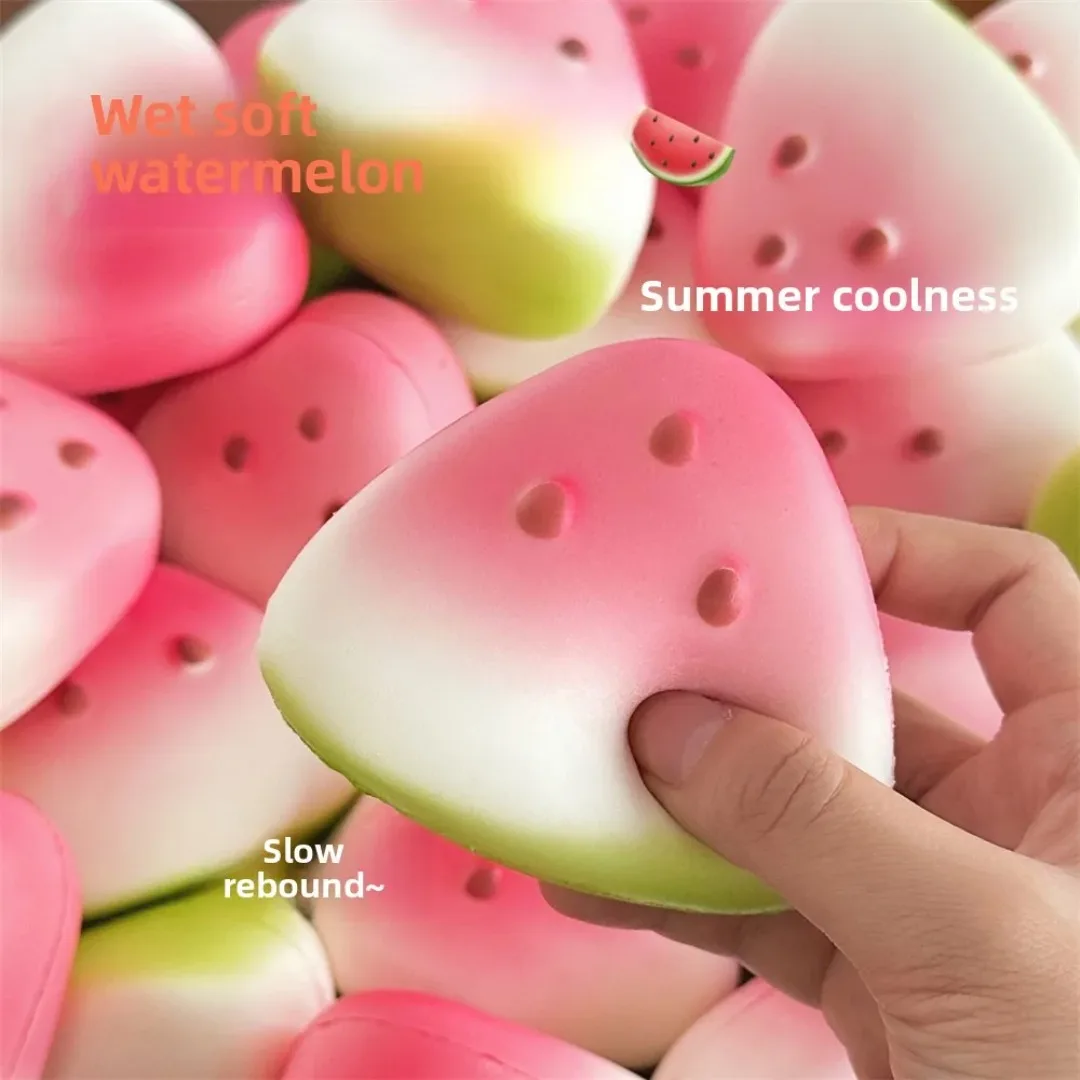 

Anti-stress Squishy Watermelon Decompression Toy Soft Ice Skin Slow Rebound Decompression Squishy Stress Reliever Squeeze Toy