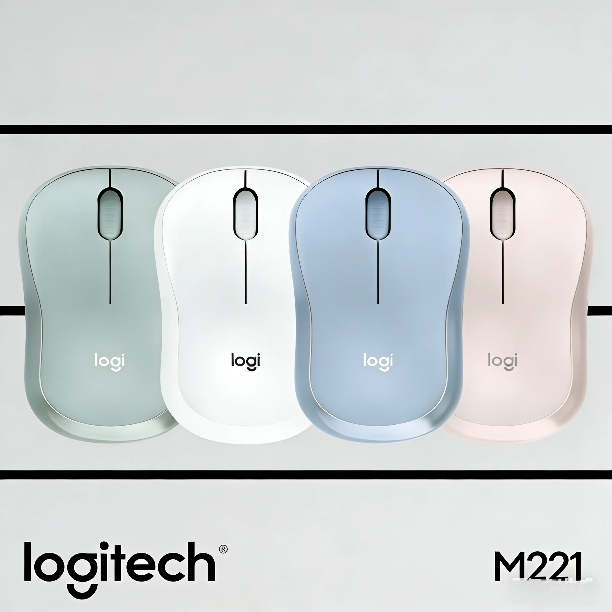 

Бесшумная беспроводная USB-мышь Logitech M221, маленькая портативная, универсальная, подходит для офиса, дома и всех компьютеров