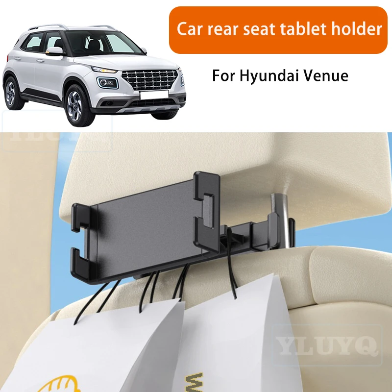 

For Hyundai Venue Car Tablet Holder Rear Seat Phone Mount Rotatable Car-Specific Modification Accessory